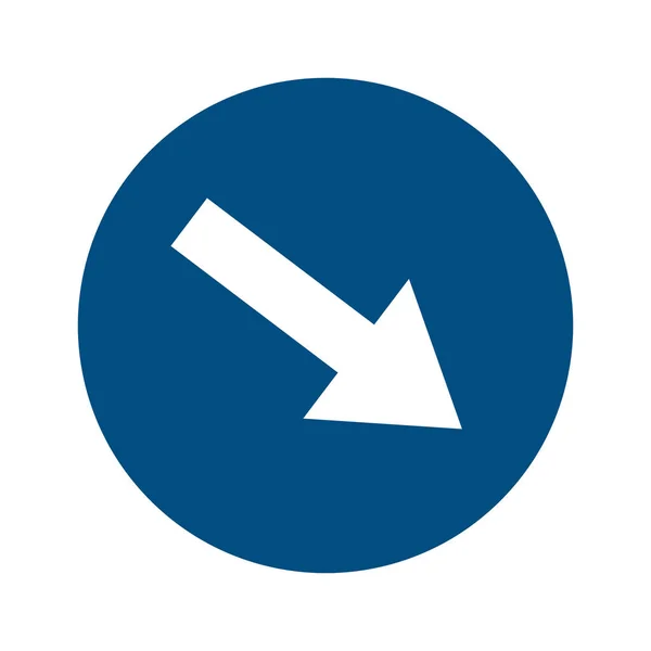 Abbildung Eines Verkehrszeichens Das Nur Die Richtige Richtung Zeigt — Stockfoto