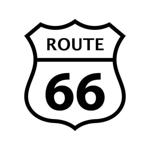 Vintage sign for route 66