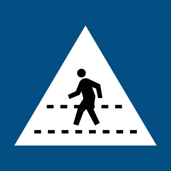 Дорожный Знак Пешеходов Пересекающих Дорогу — стоковое фото