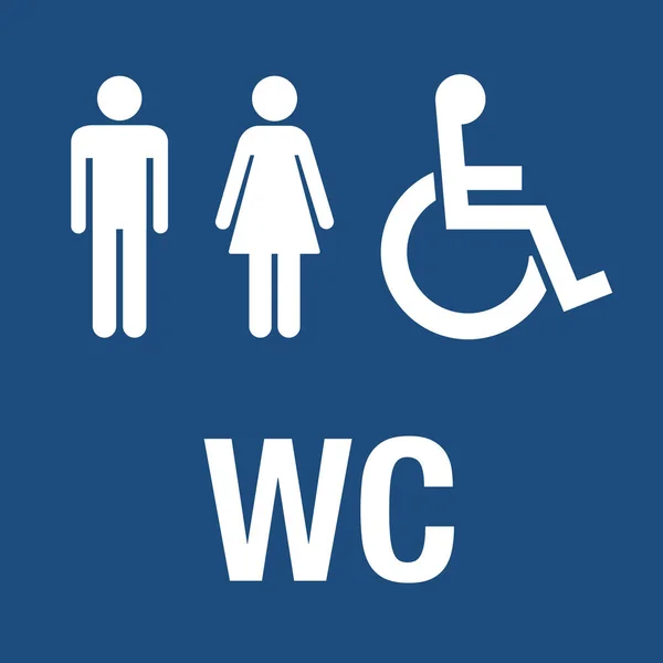 残疾人士洗手间标志 — 图库照片