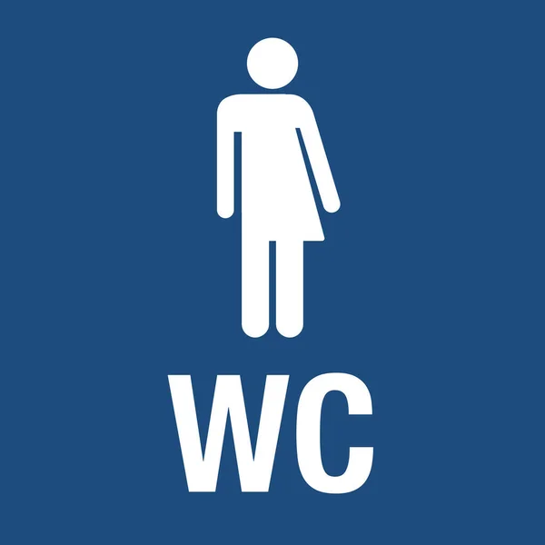 Płeć Neutralny Znak Łazienka Izolowane Kolorze Niebieskim — Zdjęcie stockowe