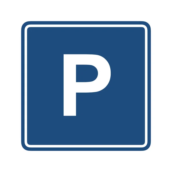 Señal Estacionamiento Azul Ilustración Aislada — Foto de Stock