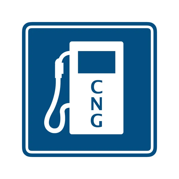 Cng天然ガスを用いたガソリンスタンドへのサイン — ストック写真
