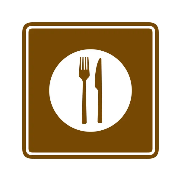 Verkeersbord Voor Restaurant Buurt — Stockfoto