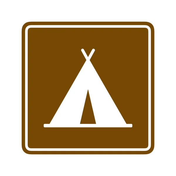 Road Sign Camping Site — Stock Photo, Image