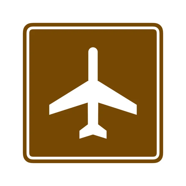 Señal Tráfico Para Aeropuerto Cercano — Foto de Stock