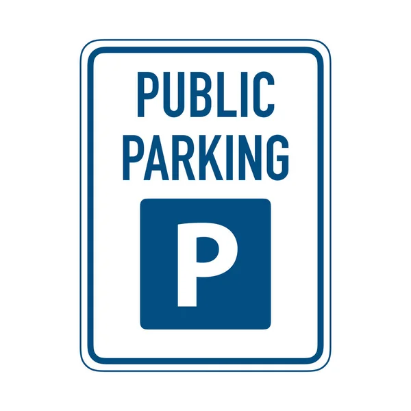 Nyilvános Parkolóhely Aláírása — Stock Fotó