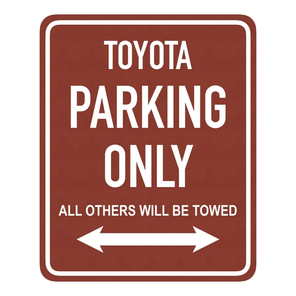 Toyota Parking Only Sign — Stock Photo, Image