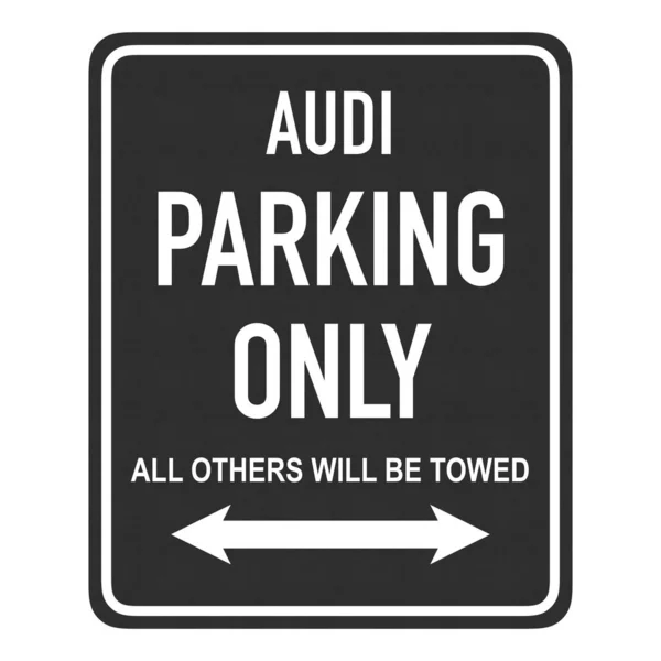 Audi Estacionamiento Único Signo — Foto de Stock