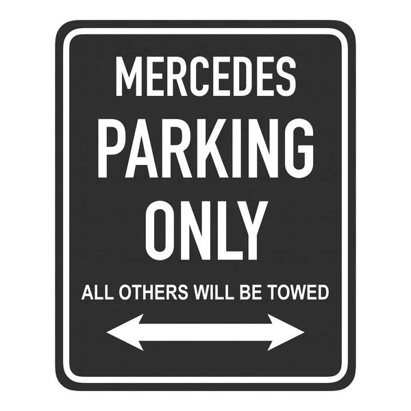 Mercedes Parking Only Sign — Stock Photo, Image