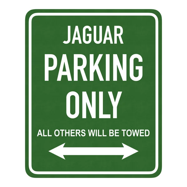 ジャガー駐車場のみの標識 — ストック写真