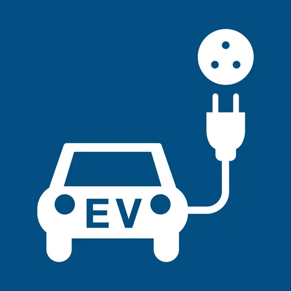 Znak Punktu Ładowania Pojazdu Elektrycznego — Zdjęcie stockowe