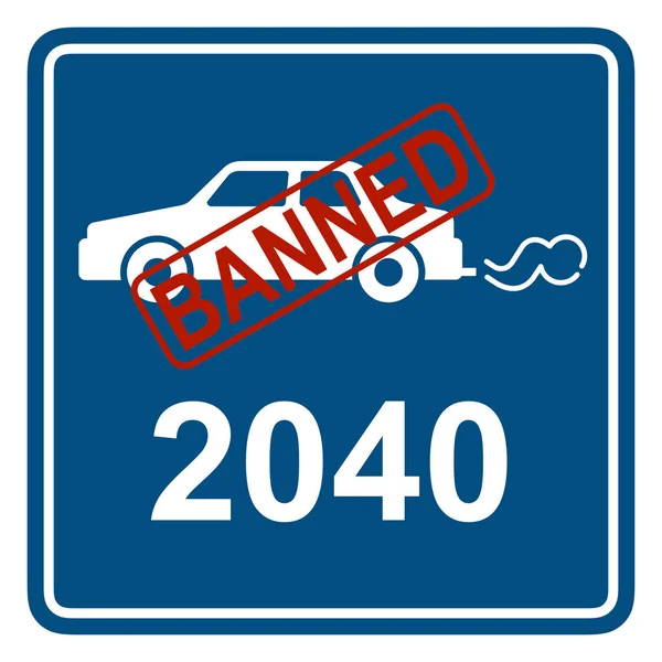 Автомобили Двигателем Внутреннего Сгорания Ископаемом Топливе Будут Запрещены Обращению 2040 — стоковое фото