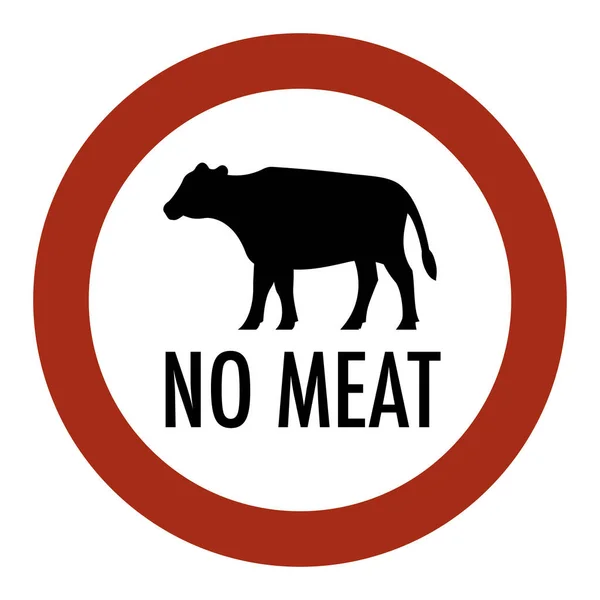 Vegan Sinal Amigável Indicando Sem Carne — Fotografia de Stock