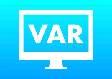 TV 'de futbol ya da futbol maçı için VAR logosu