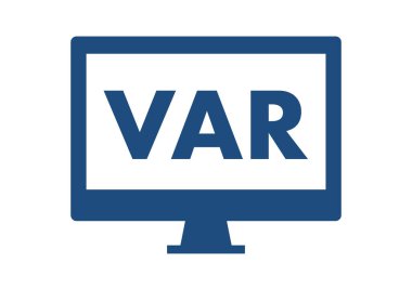 TV 'de futbol ya da futbol maçı için VAR logosu