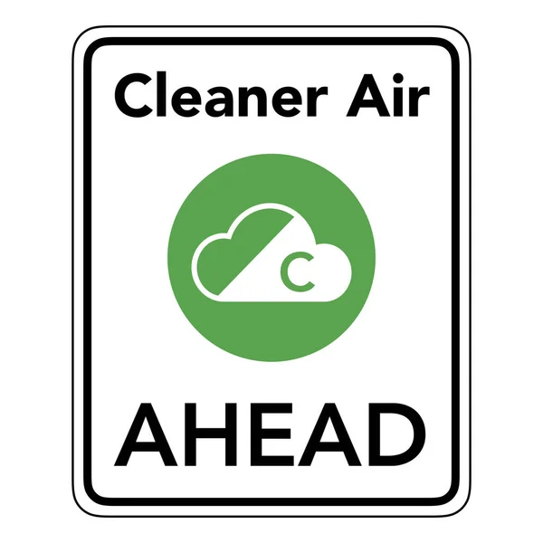 Traffic Sign Illustration Informing Clean Air Zone Ahead — Stock Photo, Image