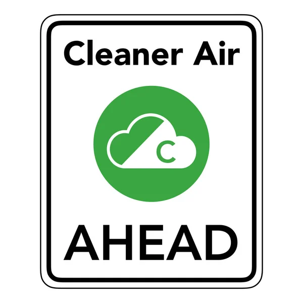 Verkehrsschilder Informieren Für Saubere Luft lizenzfreie Stockbilder