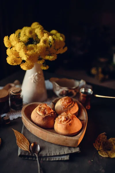 Festliches Süßes Gebäck Festliches Abendessen Hausgemachtes Essen Gebäck — Stockfoto