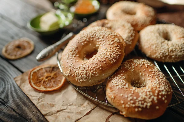 Home Sweet Pastries Bagels Simit Dessert — Stock Photo, Image