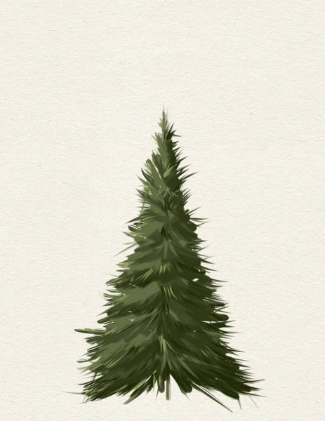 Christmas Tree Drawing Holiday Card Christmas Fir — Stock Photo, Image