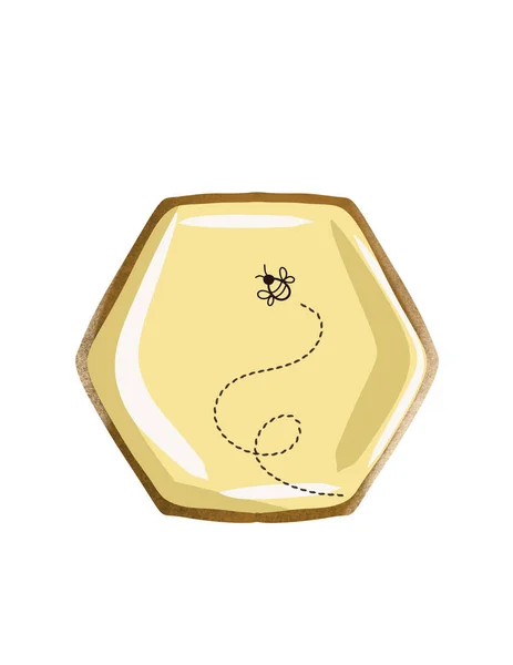 Honey Bees Drawing Gingerbread Beekeeping — Stock Photo, Image