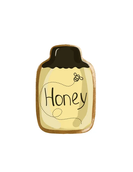 Honey Bees Drawing Gingerbread Beekeeping — Stock Photo, Image