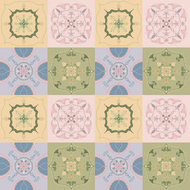   Bir karede mandala çizmek, Hint tarzında bir süs, bir desen.