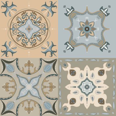   Bir karede mandala çizmek, Hint tarzında bir süs, bir desen.