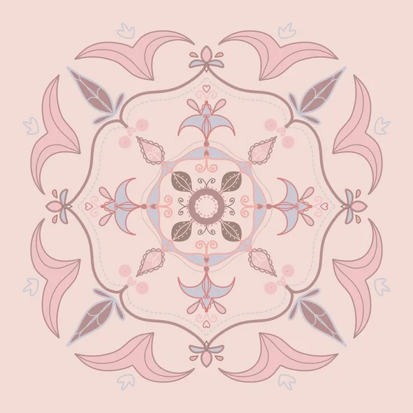 Tekenen Mandala Een Vierkant Een Ornament Indiase Stijl Een Patroon — Stockfoto
