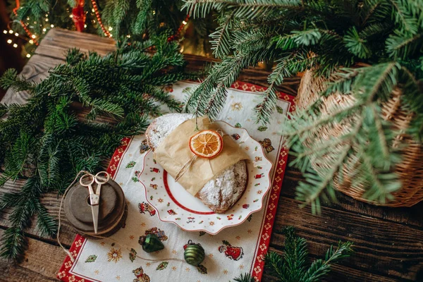 Pâtisserie Sucrée Maison Adit Noël Cadeau Pour Les Vacances Hiver — Photo