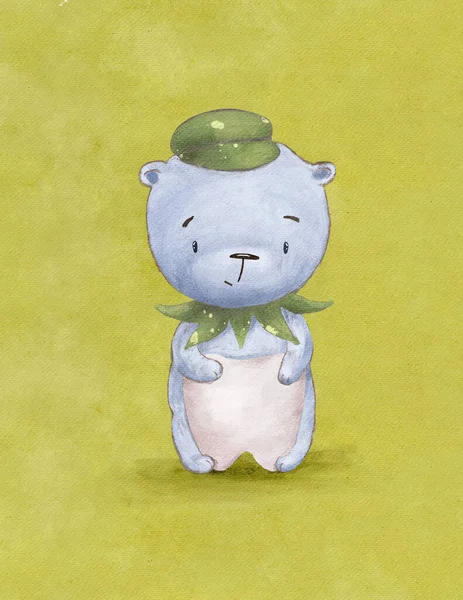 Bear Cartoon Drawing Cute Cute Teddy Bear Illustration Children Book — Stok fotoğraf