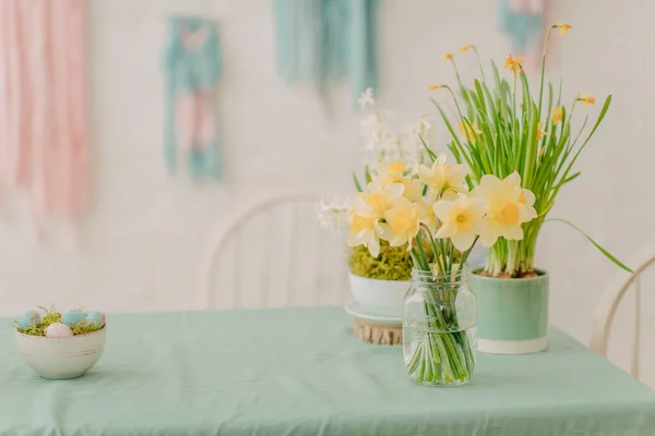 Easter Decor Pastel Colors Easter Interior Decoration — Zdjęcie stockowe