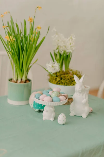 Easter Decor Pastel Colors Easter Interior Decoration — Stock Photo, Image