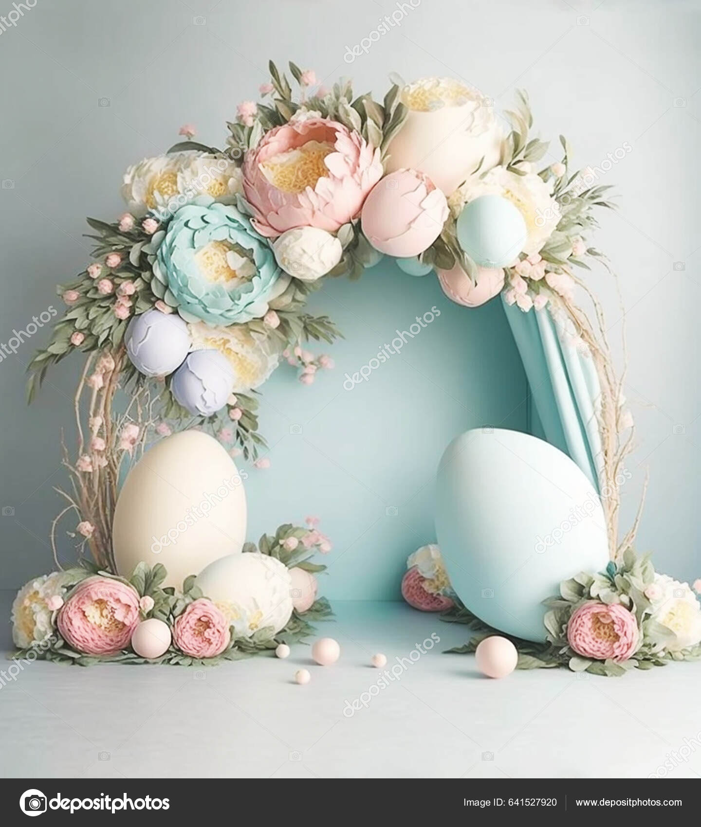 Easter Decor Arch Flowers Easter Eggs Wedding Arch Holiday Decor — Stock  Photo © Alekuwka #641527920, image size:1440x1700