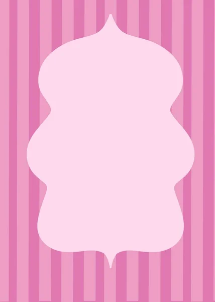 Girls Birthday Invitation Pink Pink Doll Holiday Invitation — Stock Photo, Image