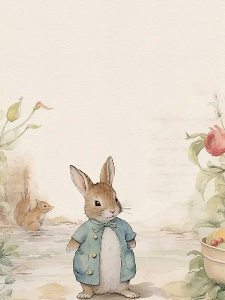 Запрошення День Народження Дитини Вітальна Листівка Вінтажному Стилі Кроликом Милий — стокове фото