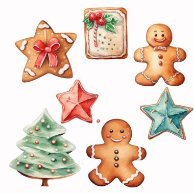 Noel için zencefilli kurabiye, hediye kurabiyeleri, Noel desenleri.