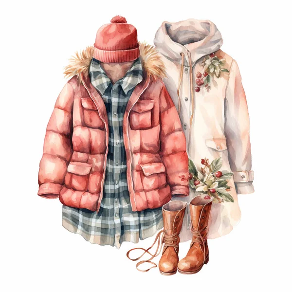autumn winter collection of warm clothes, winter wardrobe
