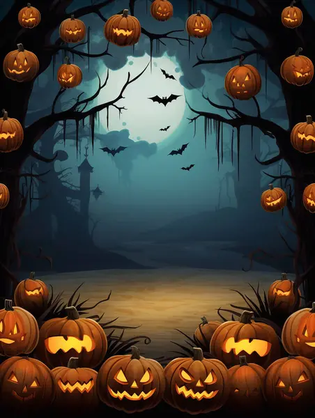 Halloween Party Meghívó Halloween Kártya — Stock Fotó