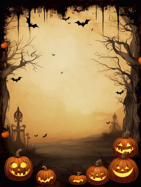 Halloween Party Uitnodiging Halloween Card — Stockfoto