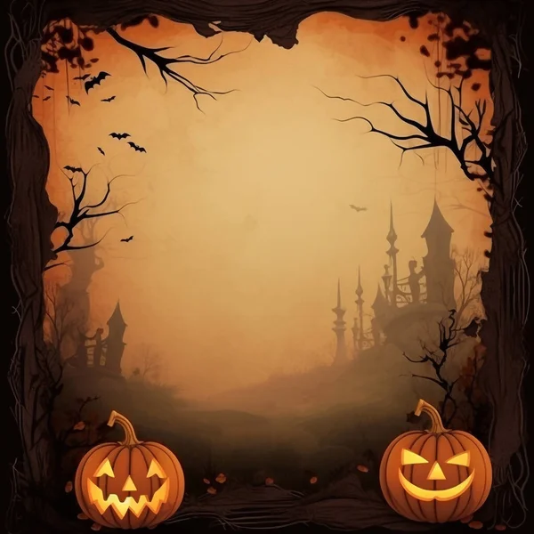 Halloween Part Inbjudan Halloween Kort — Stockfoto