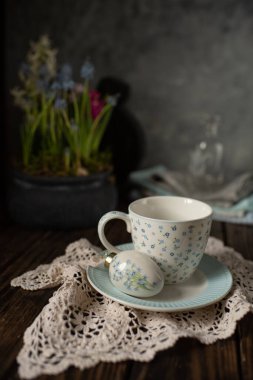 Pastel renkte Paskalya teması, Paskalya kartı, tatil arkaplanı