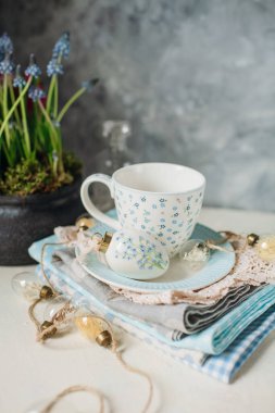 Pastel renkte Paskalya teması, Paskalya kartı, tatil arkaplanı