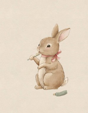 Yavru hayvanlı ilk diş partisi kartı.