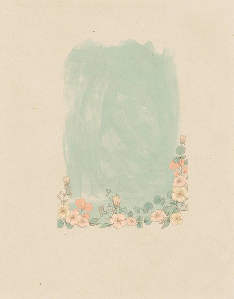 Holiday Invitation Greeting Card Floral Floral Frame Pastel Colors Royalty Free Stock Photos