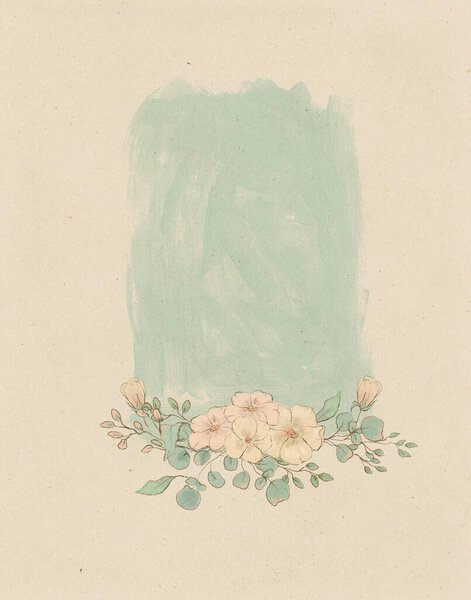 Holiday Invitation Greeting Card Floral Floral Frame Pastel Colors Royalty Free Stock Photos