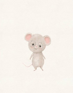 El çizimi Şirin Bebek Hayvan Fare, komik hayvan