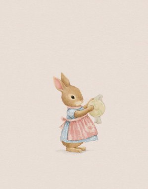 Woodland Suluboya Hayvan Bebek Elbiseleri Kumaşı ve Albüm, davetiye, tebrik kartı, duvar sanatı, kartpostal