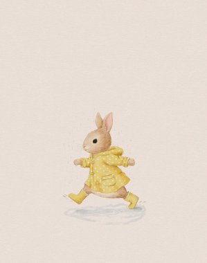 Woodland Suluboya Hayvan Bebek Elbiseleri Kumaşı ve Albüm, davetiye, tebrik kartı, duvar sanatı, kartpostal